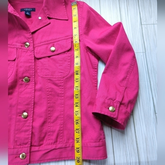 Lisa Left Eye Lopez Custom Cotton Button Down Jacket in Fuschia & Gold Sz Sm NWT - Picture 8 of 11